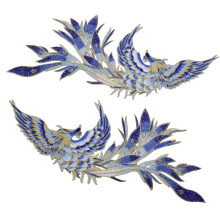 Artistic Shape Sewing Patches With Thread Detail For-royal blue