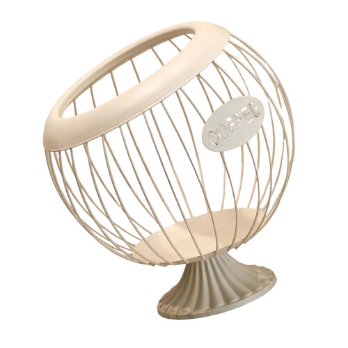 Panier de rangement de café pratique et robuste,-Blanc