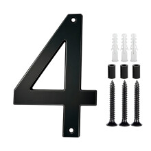Modernes Zahlen-Adressschild, schwebende Acryl-Hausnummern für-4