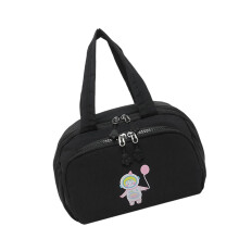 Fashionable Cosmetic Organizers Elegant Makeup Brush Bag-Black