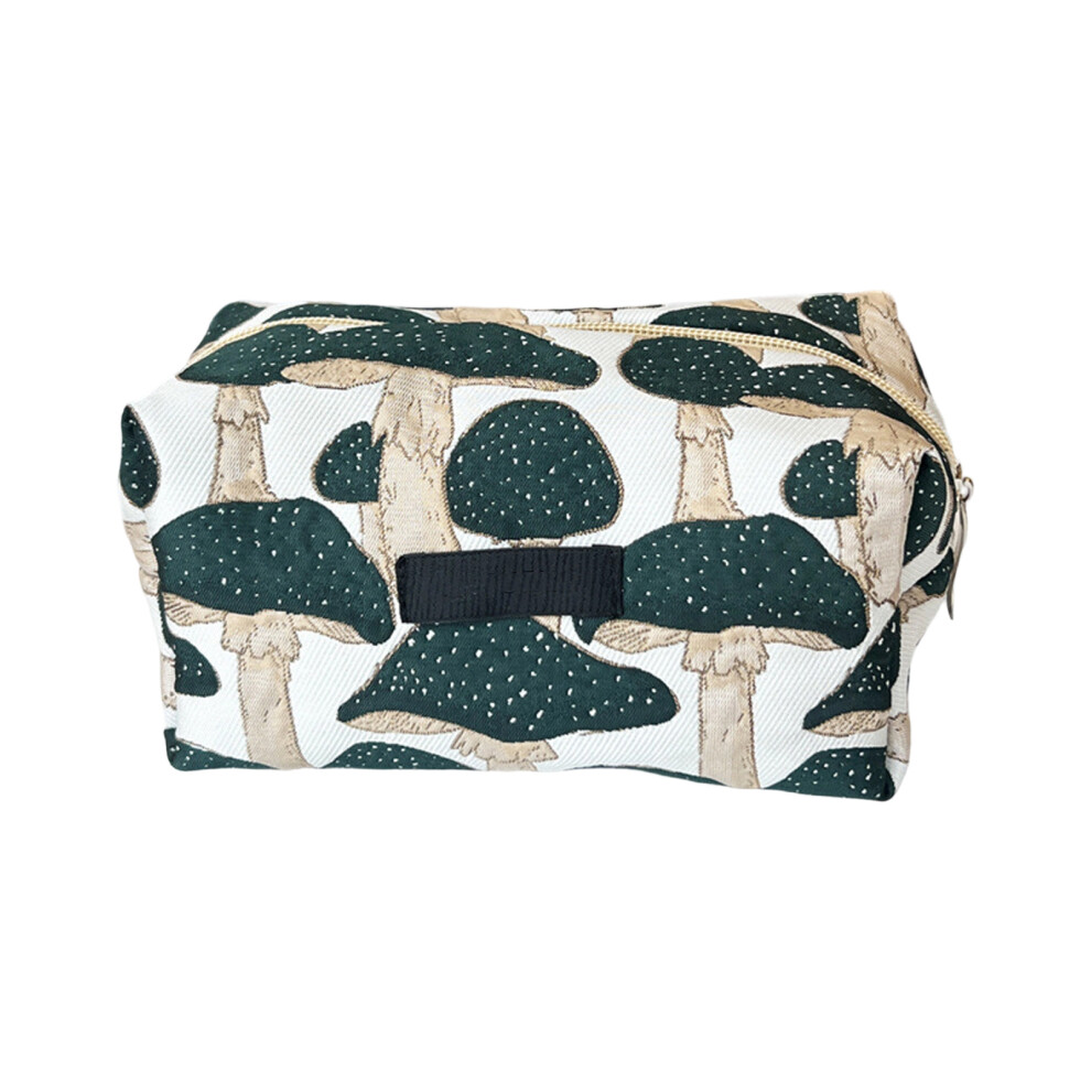 Green Large Mushroom Makeup Organizer With Spacious Interior- B