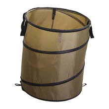 Garden Waste Bag with Easy Carry Handles, Foldable Reusable Yard Leaf Bin for Lawn Cleanup Brown M