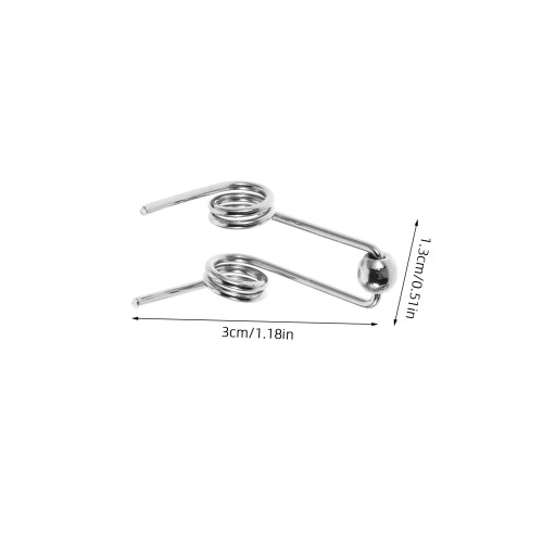10Pcs Durable Silver Metal Springs Replacement for Curling Iron Tools 1
