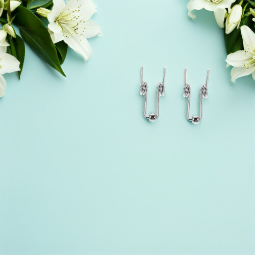 10Pcs Durable Silver Metal Springs Replacement for Curling Iron Tools 2