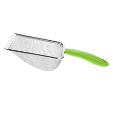 Stainless Steel Beach Sand Scoop with Fine Mesh Filtering and Ergonomic Grip for Shell Collecting