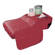 Waterdicht ergonomisch armleuningkussen voor autostoel met-Rood