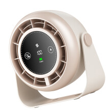 Desktopventilator met 100 snelheden en digitaal-wit Oplaadbaar