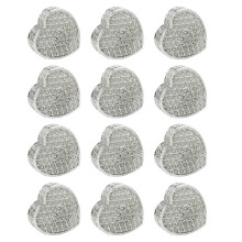Delicate Heart Patterned Plastic Candy Container Ideal-Silver