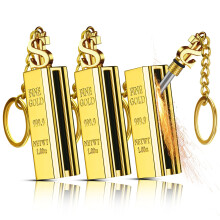 Gold Bar Permanent Match Lighter Set, Refillable Waterproof Keychain Fire Starter for Camping and Outdoor Survival (3 Pack)