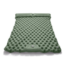 Extra Wide Double Camping Air Mattress with BuiltIn Pump, Ultralight Inflatable Sleeping Pad for Car and Outdoor (Spring Rain Green)