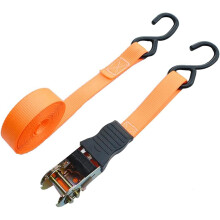2Pcs 5M Heavy Duty Ratchet Tie Down Straps with Rubber Coated Hooks for Car Motorcycle Truck