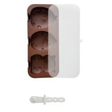 Hitzebeständiges Silikon-Eisformen-Set mit abnehmbarem-braun