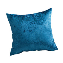 Housse de coussin floquée en Polyester, embellissements,-Bleu