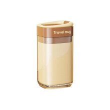 Double Cup Toothbrush Container Safe Portable Organized-Brown