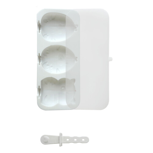 Ice Cream Silicone Mould For Homemade Popsicles Easy-White