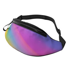Rainbow Aesthetic Waterproof Fanny Pack for Women Men, Small Crossbody Bum Bag with Adjustable Strap