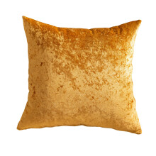Housse de coussin floquée en Polyester, embellissements,-Or