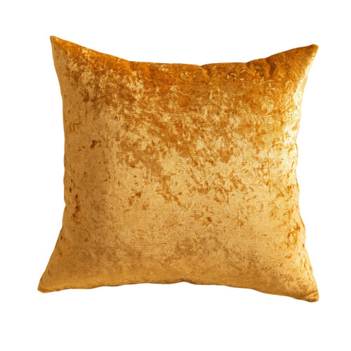 Housse de coussin floquée en Polyester, embellissements,-Or