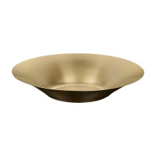 Polished Nonrust Steel Round Dish For Fruits Dessert-gold L
