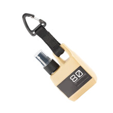 Compact Travel Spray Bottle with Strap, Khaki Refillable Fine Mist Bottle for Camping and Hiking