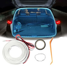 (4M, Blue) Dynamic Flowing Car Trunk Light Strip,Flexible Trunk Led Light Strip, Car Led Interior Lights for Cargo Area Interior Illumination Decor