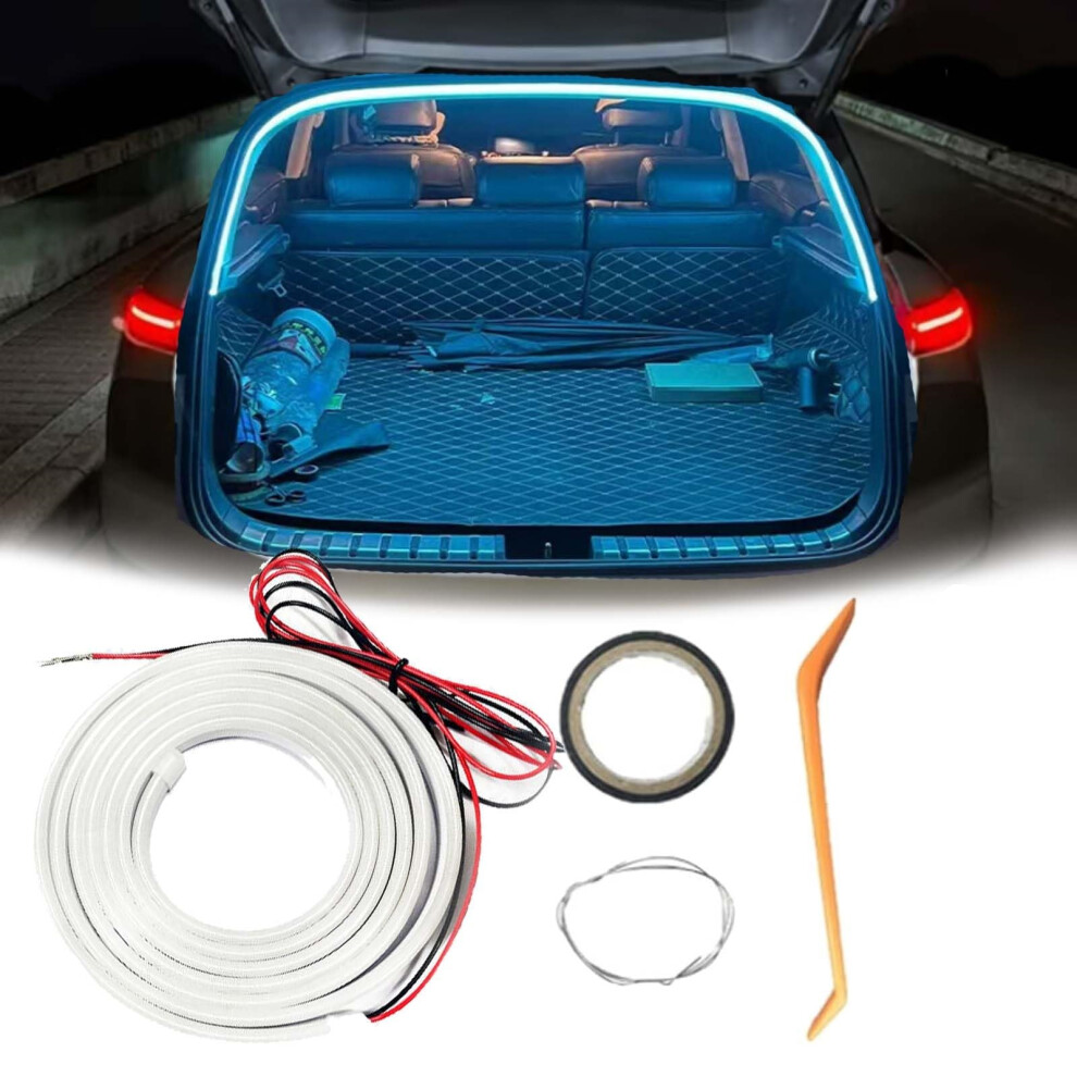 (2M, ) Dynamic Flowing Car Trunk Strip,Flexible Trunk Led Strip, Car Led Interior Lights For Cargo Area Interior Illumination Decor Blue/Light 747887428472