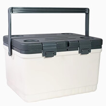 13.5L Portable Cooler Box, Triple Insulated Ice Chest with 48H Ice Retention and Airtight Lid for Camping Picnic BBQ (White)