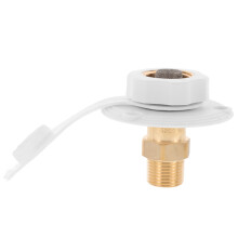 1 Inch Brass RV Water Inlet Valve with Check Valve, CorrosionResistant Connector for RV and Marine Use