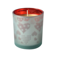 Bougie parfumée en pot de verre rouge pour la détente et-Amour