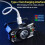 Rechargeable LED Headlamp with Smart Motion Sensor, Waterproof 45 Adjustable Beam for Camping and Work 4