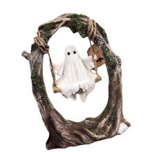 Swinging Shadows Ghosty On a Tree Swing Halloween Indoor