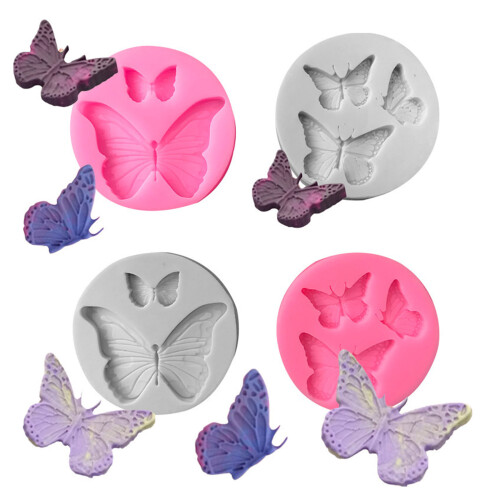 Moules papillon en Silicone lavables au lave-vaisselle, 4
