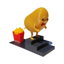 Potatoes Become French Fries 3D Printed Ornament for Bookself