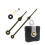 Metal Clock Hand Kits with Quiet Clock Movement for-0046 Black 1
