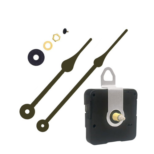 Metal Clock Hand Kits with Quiet Clock Movement for-0046 Black