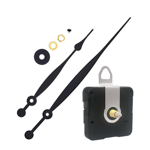 Quiet Quartzs Clock Mechanism Movement Kits with-0048 Black