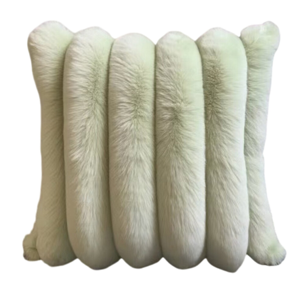 Breathable Rabbit Hair Inspire Pillow Cover-45 45 Bean Green