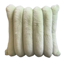 Soft Rabbit Hair Like Pillow Cover With Wide-50 50 Bean green