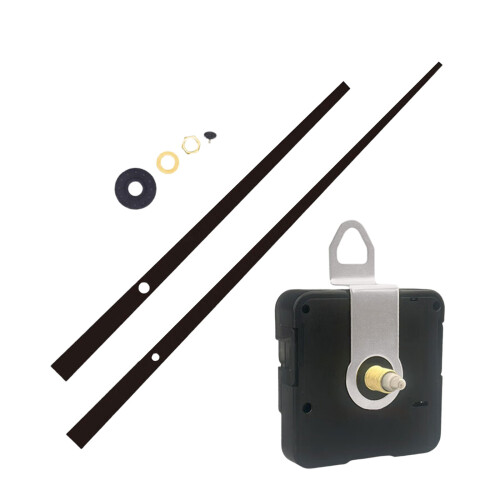 Metal Clock Hand Kits with Quiet Clock Movement for-072 Black