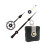 Quiet Quartzs Clock Mechanism Movement Kits with-066 Black 1