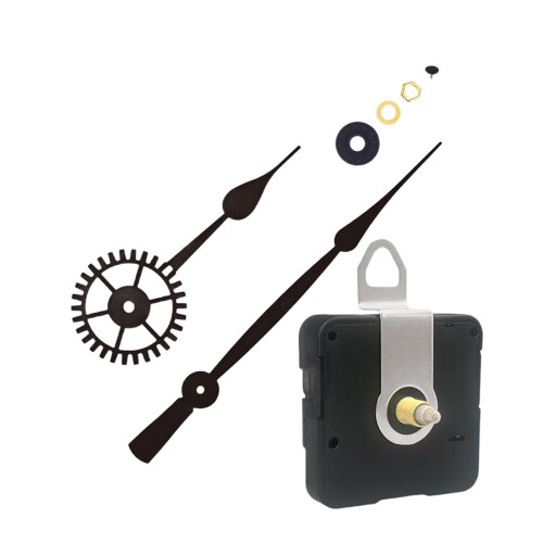 Quiet Quartzs Clock Mechanism Movement Kits with-066 Black