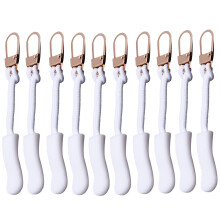 Alloy Zippers Sliders Replacement Set Universals Fit for-White