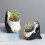 Fleischiger Blumentopf aus Keramik, Tierform,-Pinguin liegt 7