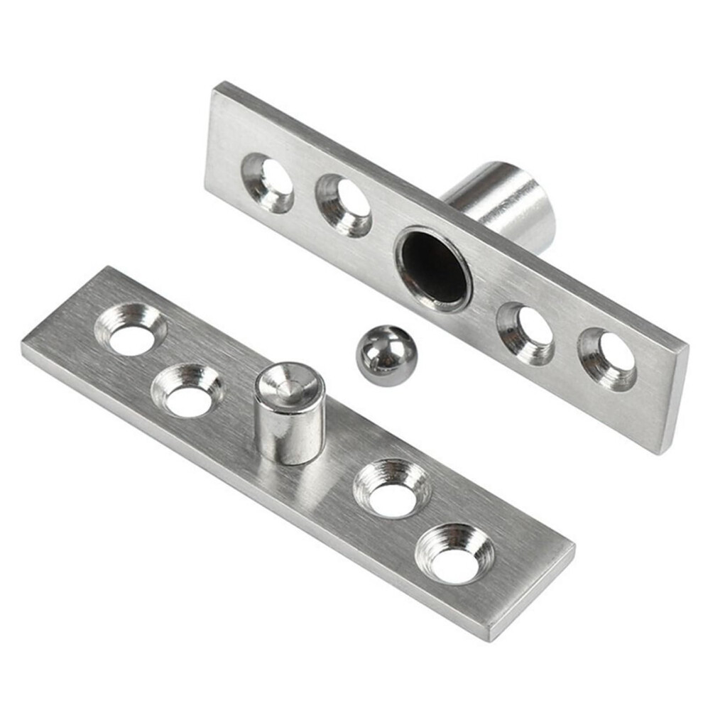 Stainless Steel Door Hinge 360 Degree Rotating Hidden Pivot Silver Corrosion Resistant Easy Install 9073542138655