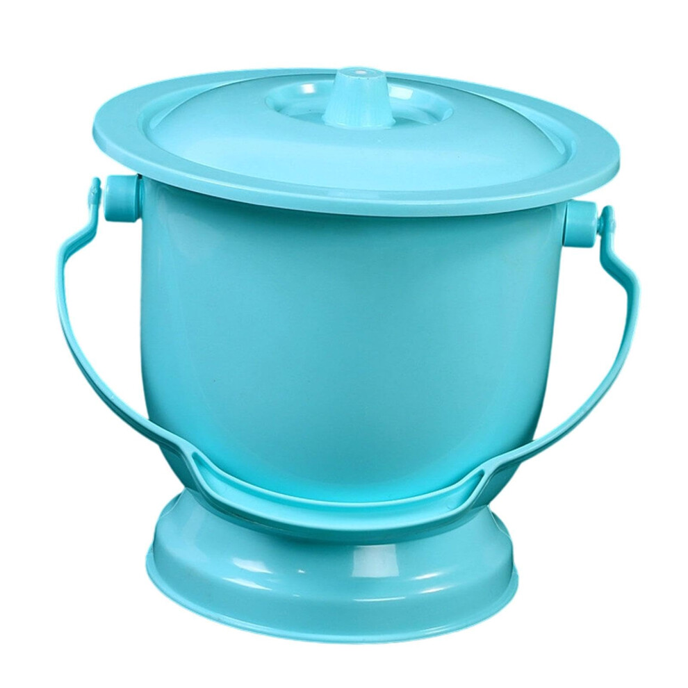 Blue Portable Urinal For Men With Odorsealing Lid, Bedside Commode Bottle For Elderly And Travel,