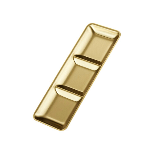 304 Stainless Steel Condiment Dish- gold   Three grids