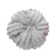 Natural Textured Velvets Pumpkin Statue Home Accent-Grey