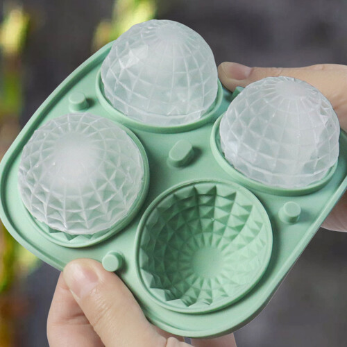 Square and Round Silicone Ice Cubes Molds Flexible Ice-Blue 2