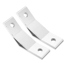 Heavy Duty Aluminum Corner Braces ZShaped Shelf Brackets 135 Degree Angle Support 2 Pack Silver