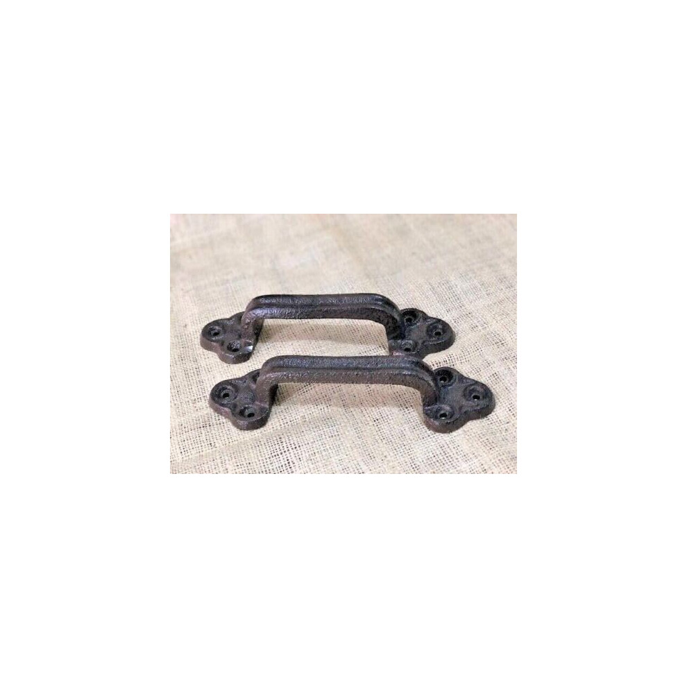 Vintage Barn Door Handle Pull Set, Rustic Cast Iron Design With Large Dual Handles For Gate Or Shed 9073542138716